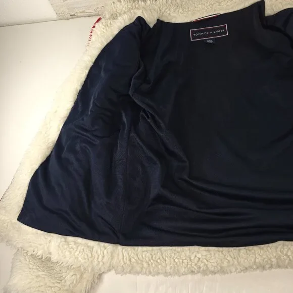 TOMMY HILFIGER White Warm Fuzzy Full Zip Sherpa Jacket WOMEN'S SIZE MEDIUM - Picture 15 of 16